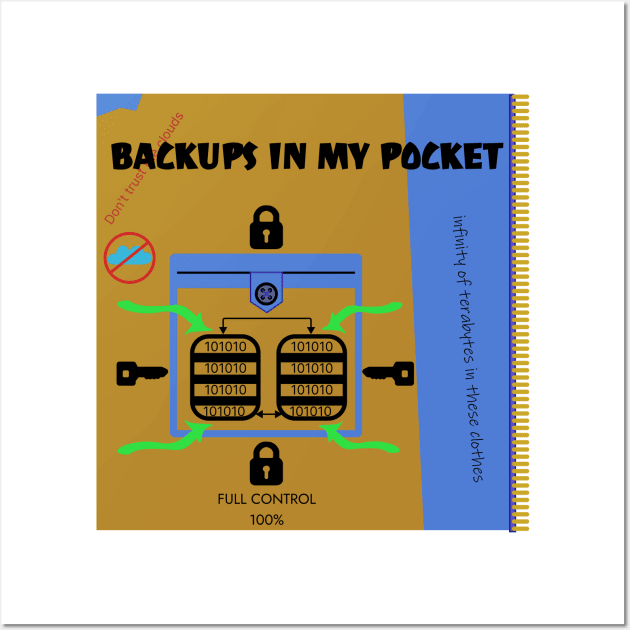 Backups in my pocket Wall Art by ColorDelirium